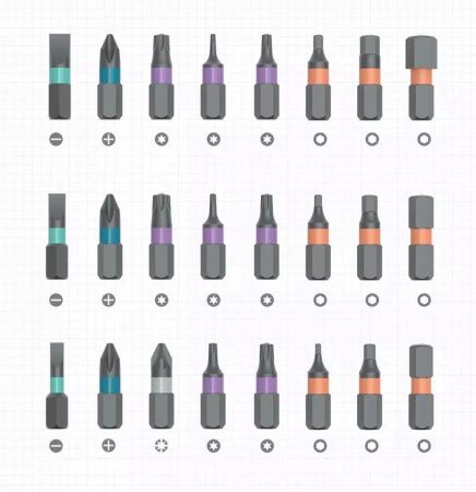 Набор инструментов отвёртка + биты / DUKA ATuMan Screwdriwer Set 24 в 1 / 8065