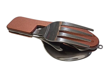 Туристический столовый прибор 6 в 1 Коричневый