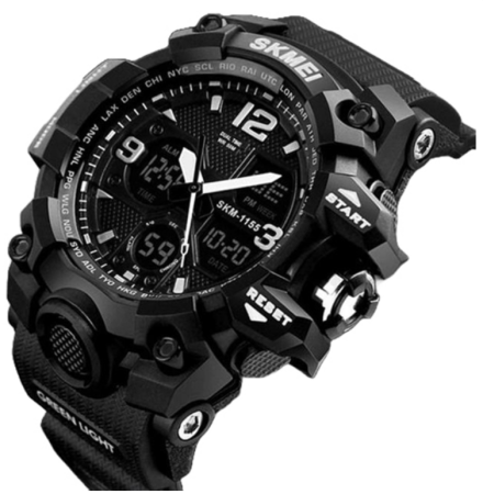 Часы наручные SKMEI 1155BBK, BLACK, 6025