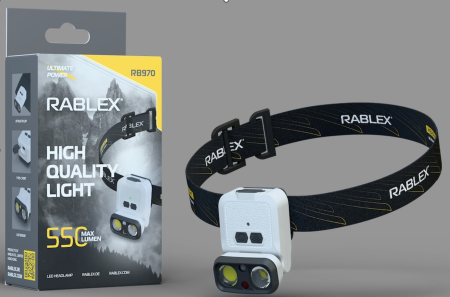 Налобный фонарь Rablex RB970, 1хXPG+1хCOB, Sensor, аккум, Type-C