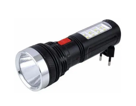 Ручной фонарь ASK 227, Аккумулятор, 1LED+8LED, Евро вилка, Блистер