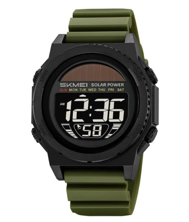 Часы наручные SKMEI 2358AG, ARMY GREEN, Solar Power, 11462