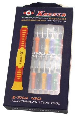 Набор отверток для мобильных телефонов / Lian Xing 906-14PCS профессиональный, 14 насадок.