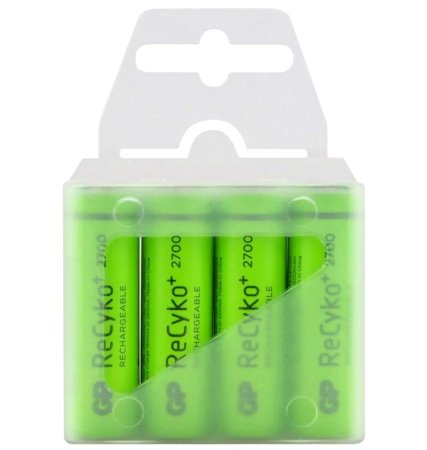 Аккумулятор GP ReCyko2700 /R6 AA /Ni-MH 2600mAh 1.2V 1 шт. (в упаковке 4шт), кейс