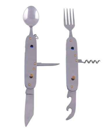 Туристический столовый прибор Traveler A106 синий