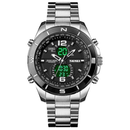 Часы наручные SKMEI 1670SIWT, SILVER-WHITE, 9772 Часы наручные SKMEI 1670SIWT, SILVER-WHITE, 9772