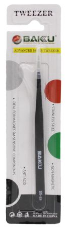 Пинцет прямой Tweezer Baku черный ESD