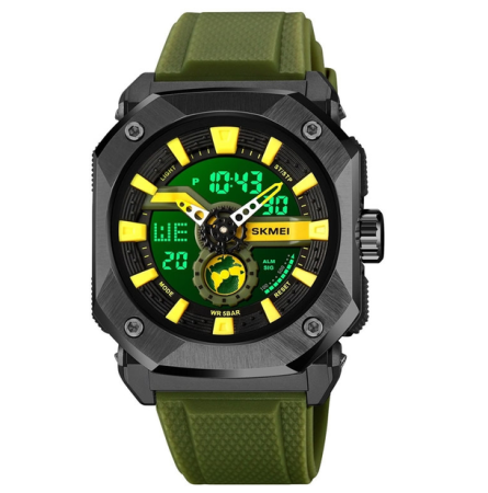 Часы наручные SKMEI 2272BKAG, BLACK-ARMY GREEN, 10655