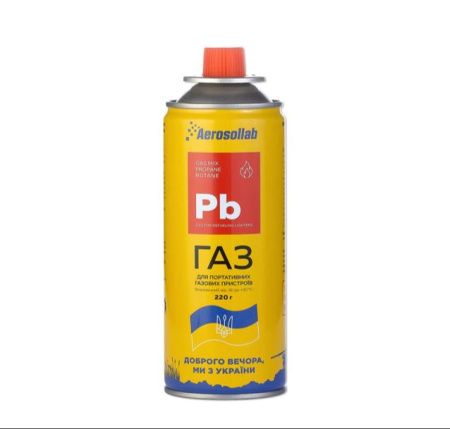 Газ для горелки / кемпинга Aerosollab Pb GAS MIX Пропан бутан / 220г / -30 до +40