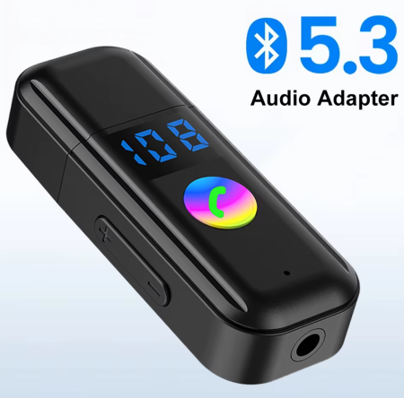 Беспроводной адаптер Bluetooth-приемник BT960/  3,5ММ JACK, HANDSFREE В АВТО/ 4690 