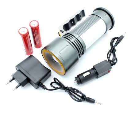 Ручной фонарь RB215, 2ХLi-ion18650, 2×XP-E+COB, Боковая подсветка, Zoom