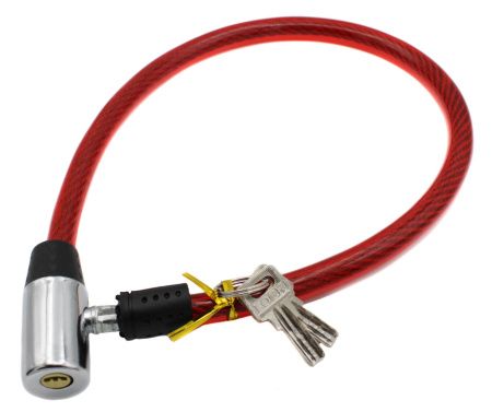 Велосипедный замок N-3 короткий, толстый, лазерный ключ