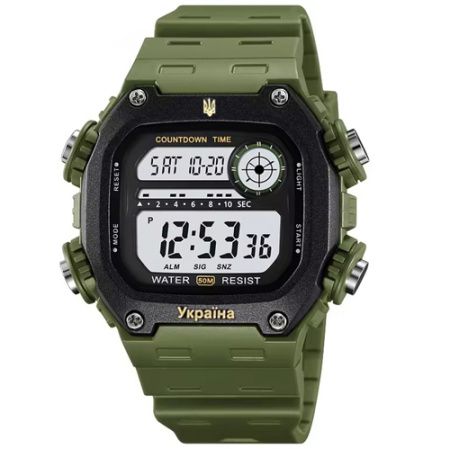 Часы наручные SKMEI 6212/2126AG, ARMY GREEN, UKRAINE, 10652