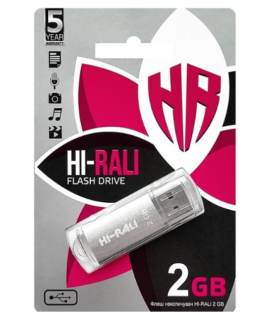 USB флеш накопитель Hi-Rali 2GB, HI-2GBRKTSL (Гарантия 3года)