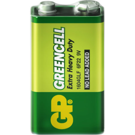 Батарейка GP Крона 6F22 / 9V  6F22 Зелёная