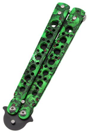 Нож бабочка Тренировочная Skall 301-4 Green нож бабочка