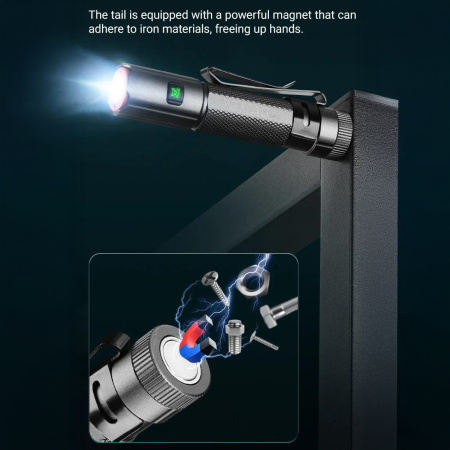 Ручной фонарь YEMAO YM-M52, XH P360 LED, 1500LM, 2x14500 аккум, Zoom, TYPE-C