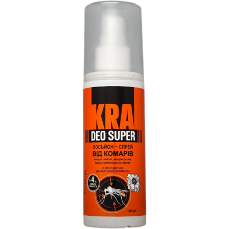 KRA DEO спрей от комаров 100 мл. ( 10% DEET )