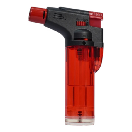 Горелка газовая карманная / Турбо зажигалка / Lighter прозрачная (карамелька-2) оптом