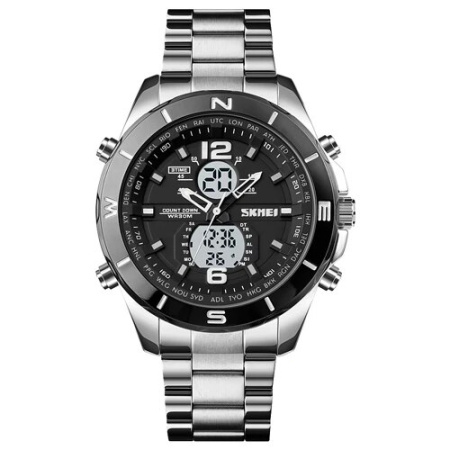 Часы наручные SKMEI 1670SIWT, SILVER-WHITE, 9772