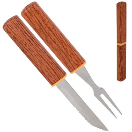 Набор складной туристический (вилка-нож) 2пр/наб R100268