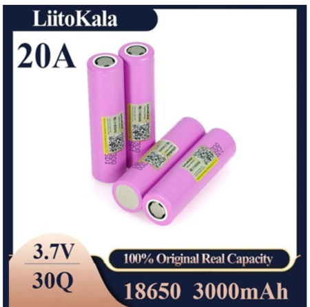 Аккумулятор высокотоковый 18650, LiitoKala 30Q, 3000mah