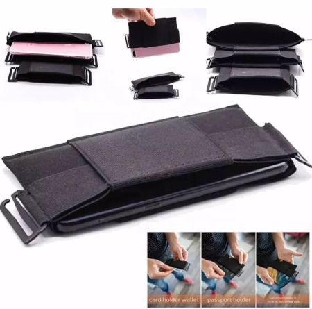 Сумка на пояс для смартфона и документов Эластичная (без застежки) / 7452