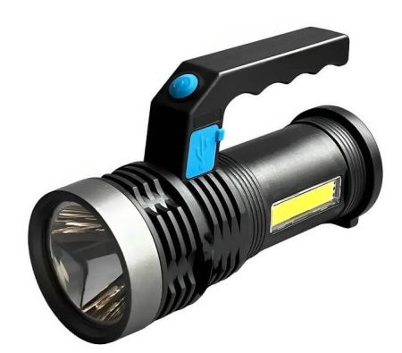 Ручной фонарь BL-8205, встроенный аккум, USB, индикатор зарядки