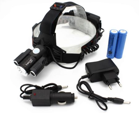 Налобный фонарь W602-T6, Акк., 1xT6 2XPE, Zoom, 220V