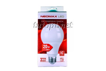 Светодиодная LED лампочка neomax 20W NX20L E27 4000K