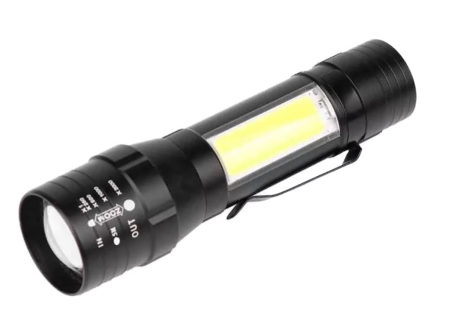 Ручной фонарь Police BL-T6-19S, XPE COB, zoom, microusb, встроенный аккум
