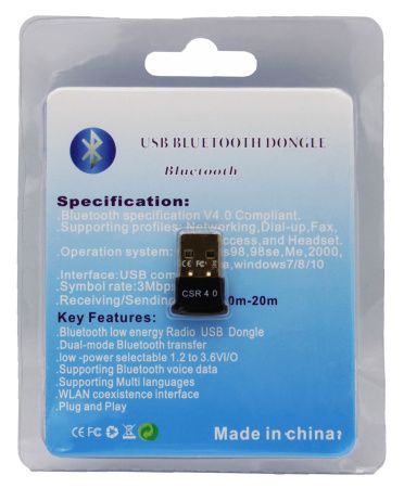 USB Bluetooth 4.0 adapter CSR мини адаптер