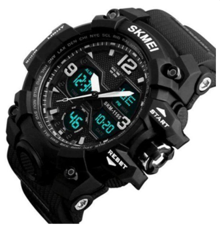 Часы наручные SKMEI 1155BBK, BLACK, 6025