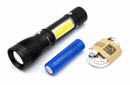 Ручной фонарь Police WD052, Li-ion 18650, 1хCree XM-L T6, Боковая подсветка, ЗУ microUSB