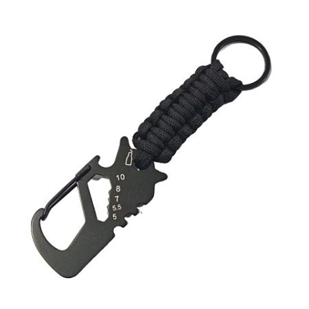 Брелок - Карабин мультитул для ключей черный 2214