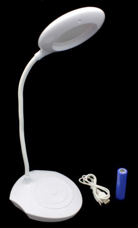 Настольная LED лампа аккумуляторная JL-816A на 18650 / microUSB(сенсорный выключатель)