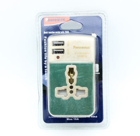 Универсальный туристический адаптер Povvrennax 8476 Gold