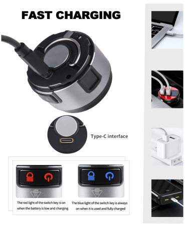 Налобный фонарь PL-125 XPC+COB, аккум., ЗУ Type-C