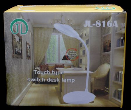 Настольная LED лампа аккумуляторная JL-816A на 18650 / microUSB(сенсорный выключатель)