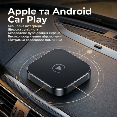 Беспроводной адаптер 9472 CarPlay и Android Auto с авто-подключением USB