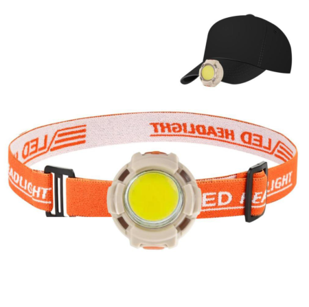 Налобный фонарь CY-2026-B-COB, 2LED красный, 2LED синий, Li-Ion аккумулятор, ЗУ Type-C