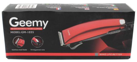 Машинка для стрижки Geemy GM-1035, 4 насадки для стрижки.