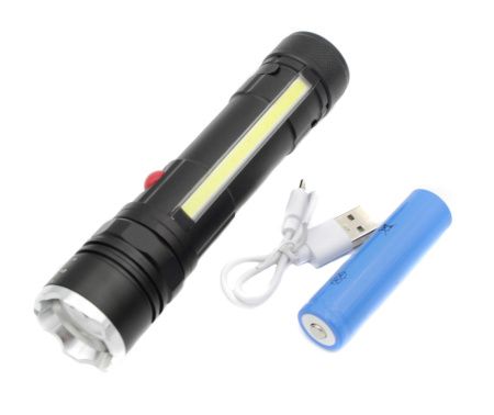 Ручной фонарь Police RB222, T6-26, microUSB, Боковая подсветка, Zoom, магнит