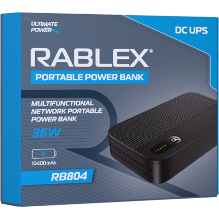ИБП для роутера Rablex RB804 DC UPS 36W 10400mAh (Бесперебойник / Повербанк)