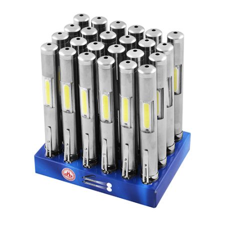 Лазерная указка фонарь, красный 935+COB, 1xAA, зажим