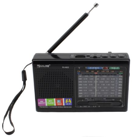 Радиоприёмник Golon RX-6622/6633  аккумулятр 14500 Li-ion в комплекте