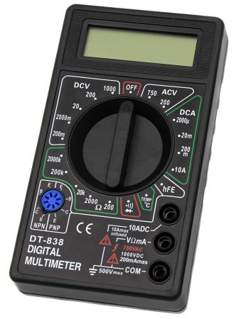 Мультиметр DT-838 (Тестер), Звуковая прозвонка, Температур