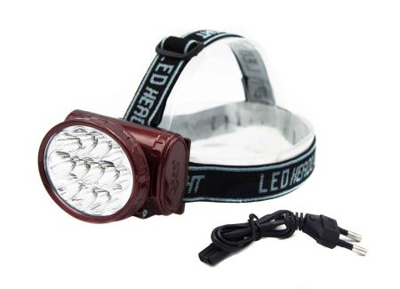 Налобный фонарь Yajia YJ-1898, Аккумулятор, 13LED