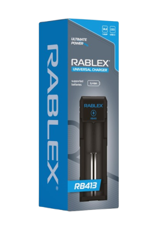 Зарядное устройство Rablex RB413, 1 × 18650 и др., USB