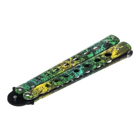 Нож бабочка Тренировочная Skall 301-3 Blue-Green нож бабочка